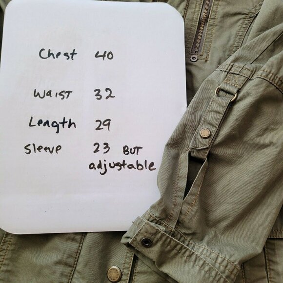 Marc New York Military Cargo Trench  jacket Size S - Picture 10 of 11